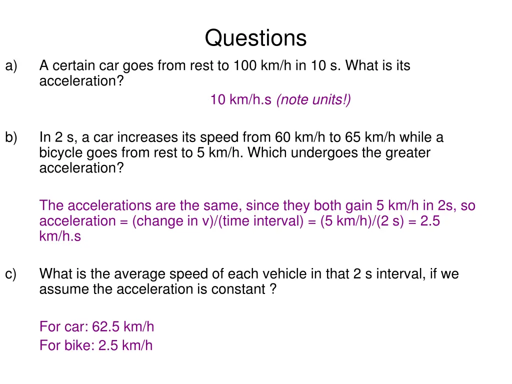 questions