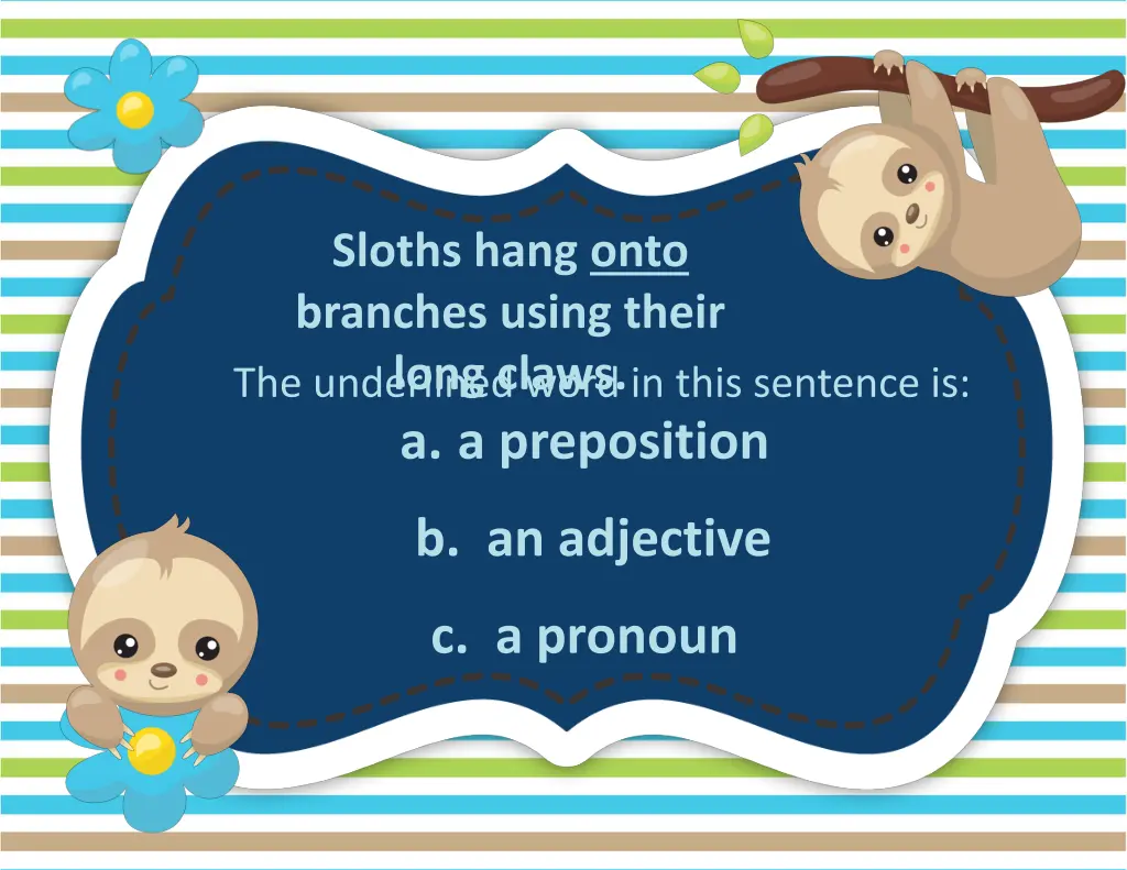 sloths hang onto branches using their long claws 2
