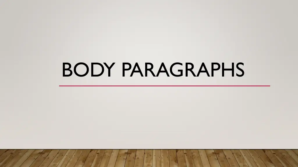 body paragraphs