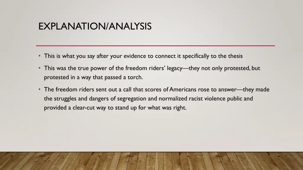 explanation analysis