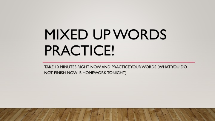 mixed up words practice