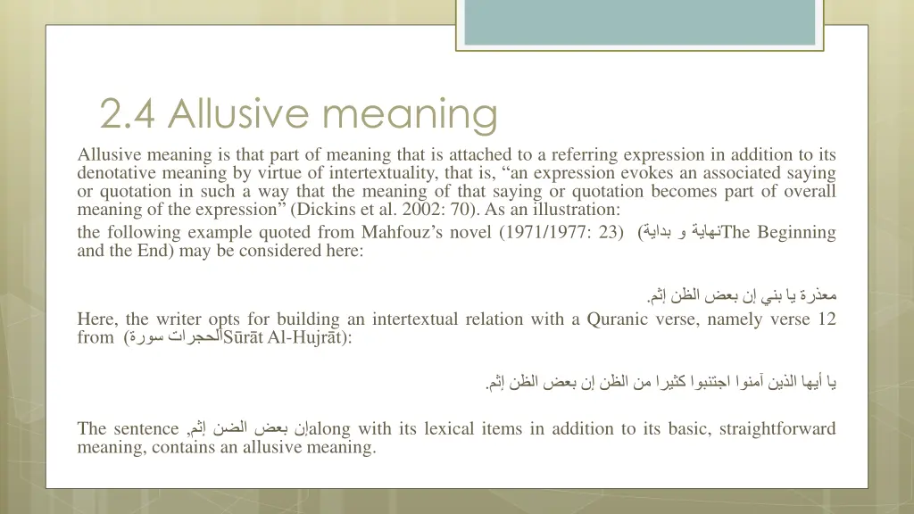 2 4 allusive meaning allusive meaning is that
