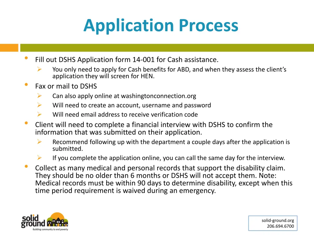 application process