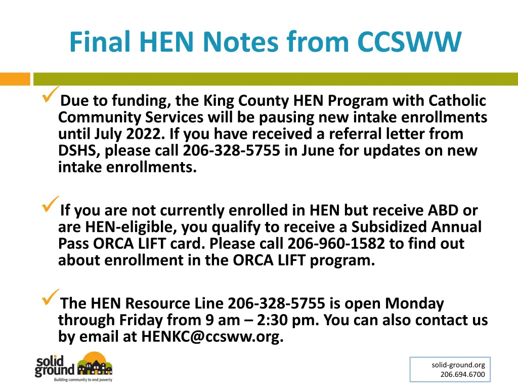 final hen notes from ccsww