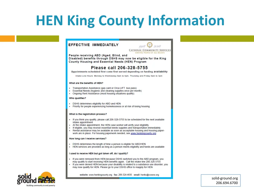 hen king county information