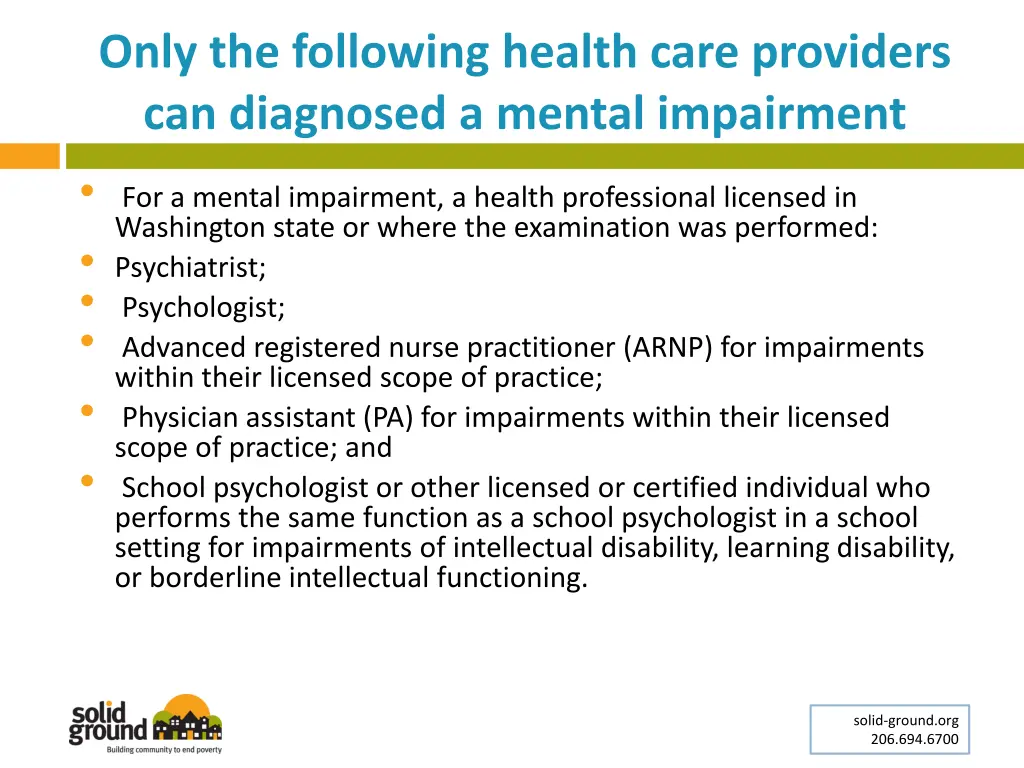 only the following health care providers 1