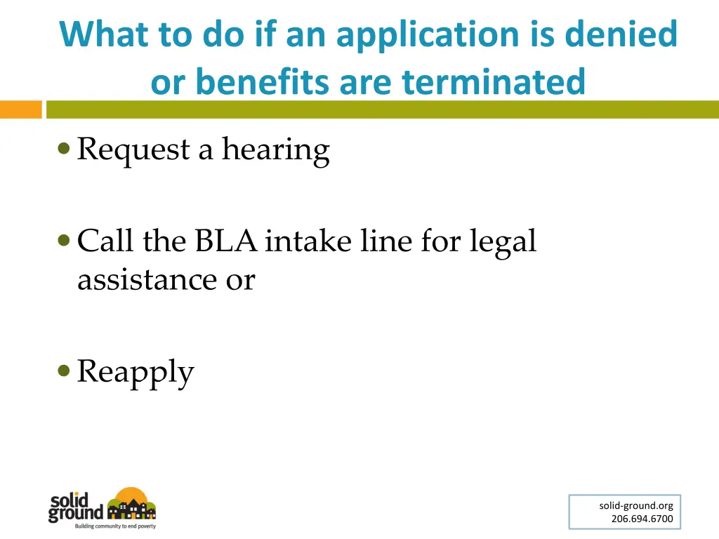 what to do if an application is denied