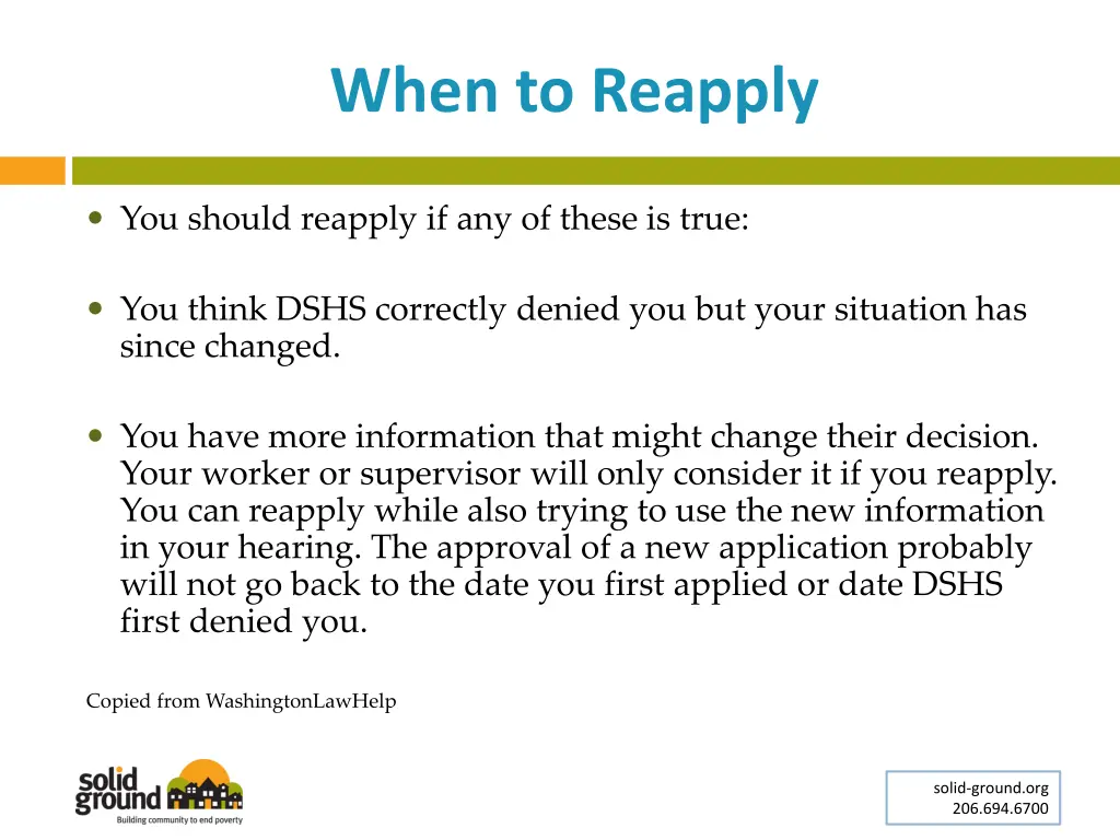 when to reapply