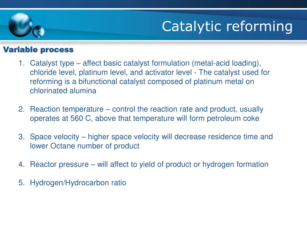 catalytic reforming 20