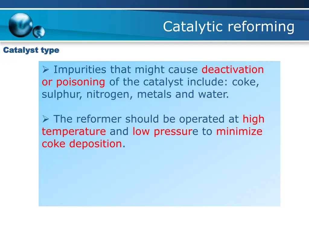 catalytic reforming 22