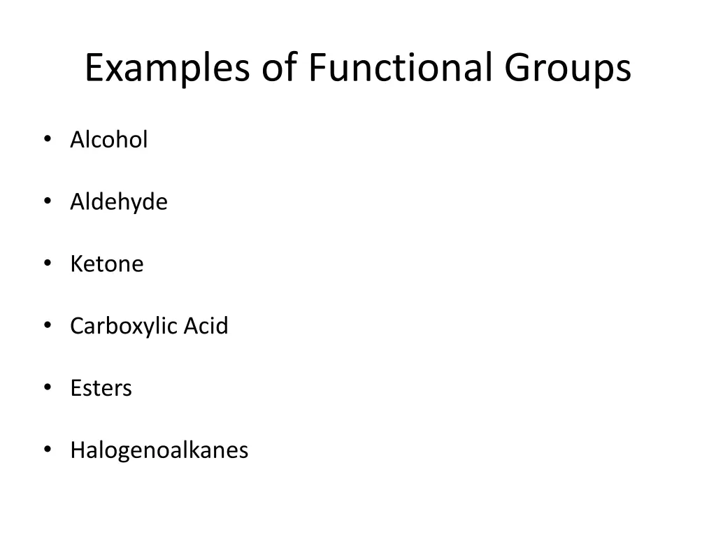 examples of functional groups