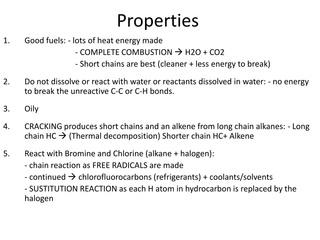 properties