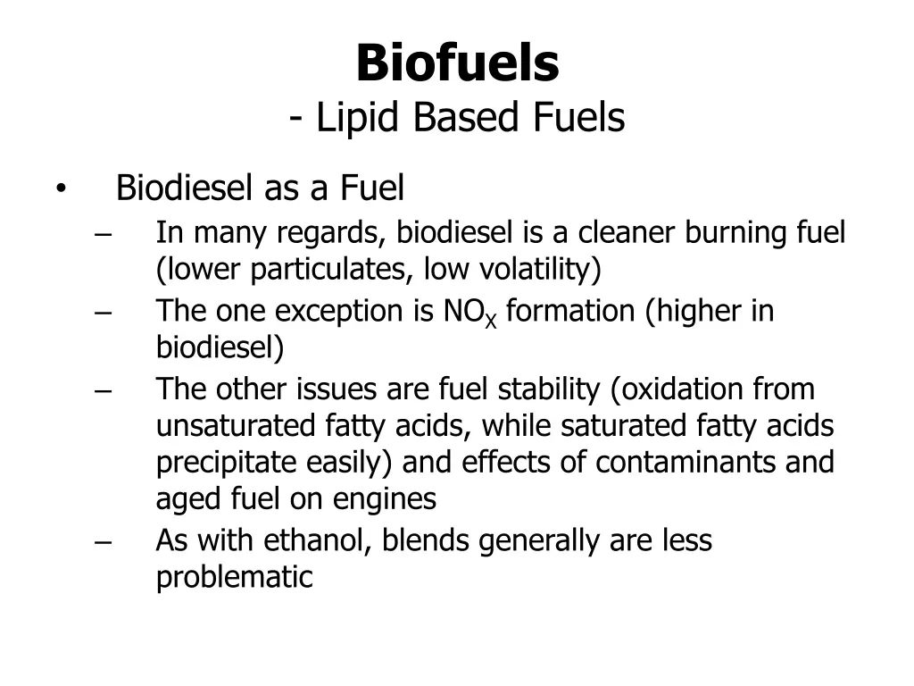 biofuels lipid based fuels 1
