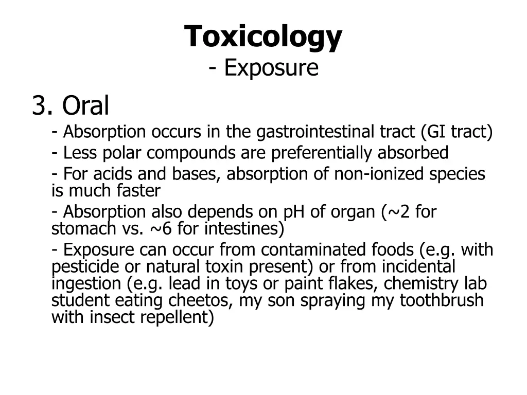 toxicology exposure 5