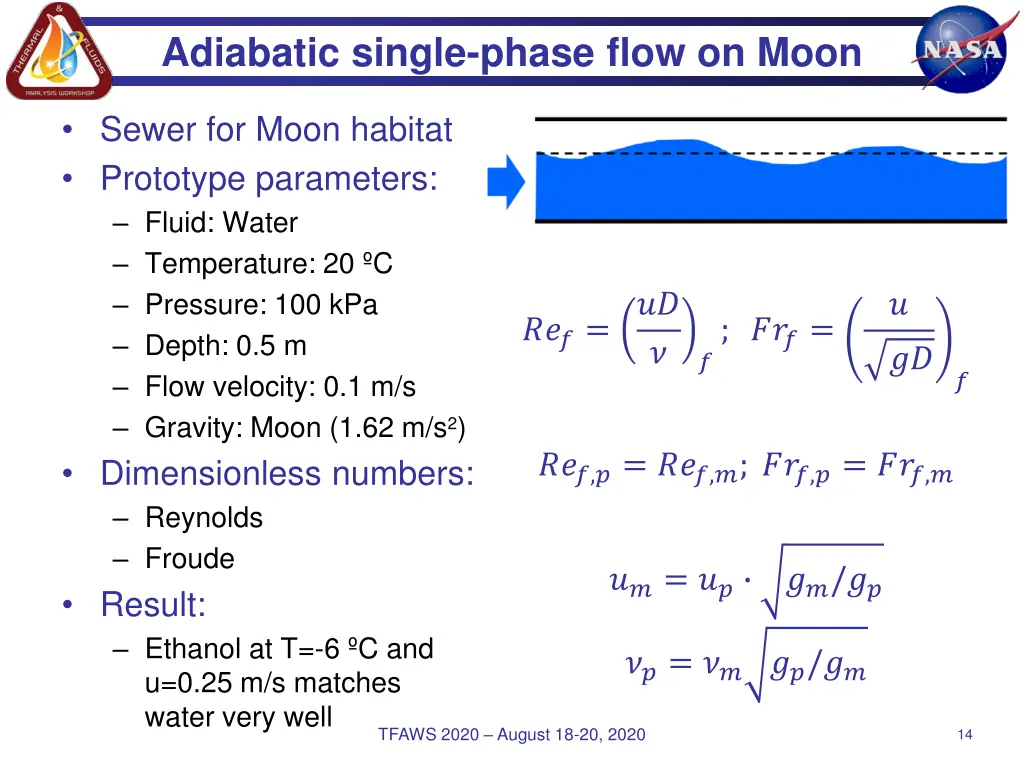 adiabatic single phase flow on moon