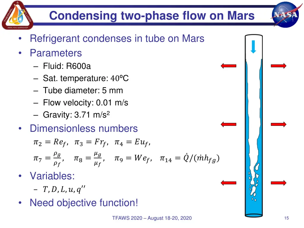 condensing two phase flow on mars