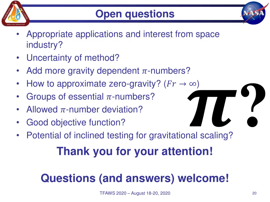 open questions