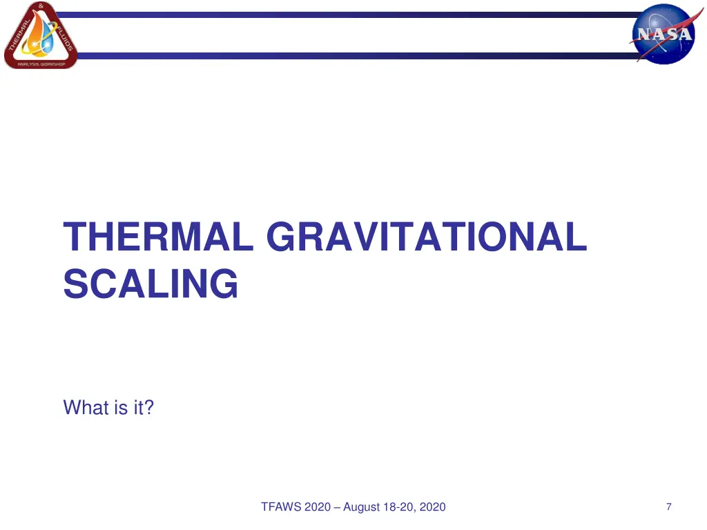 thermal gravitational scaling
