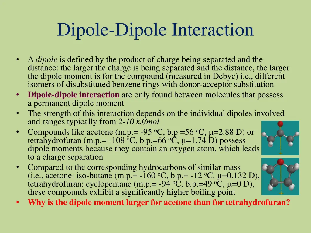 dipole dipole interaction