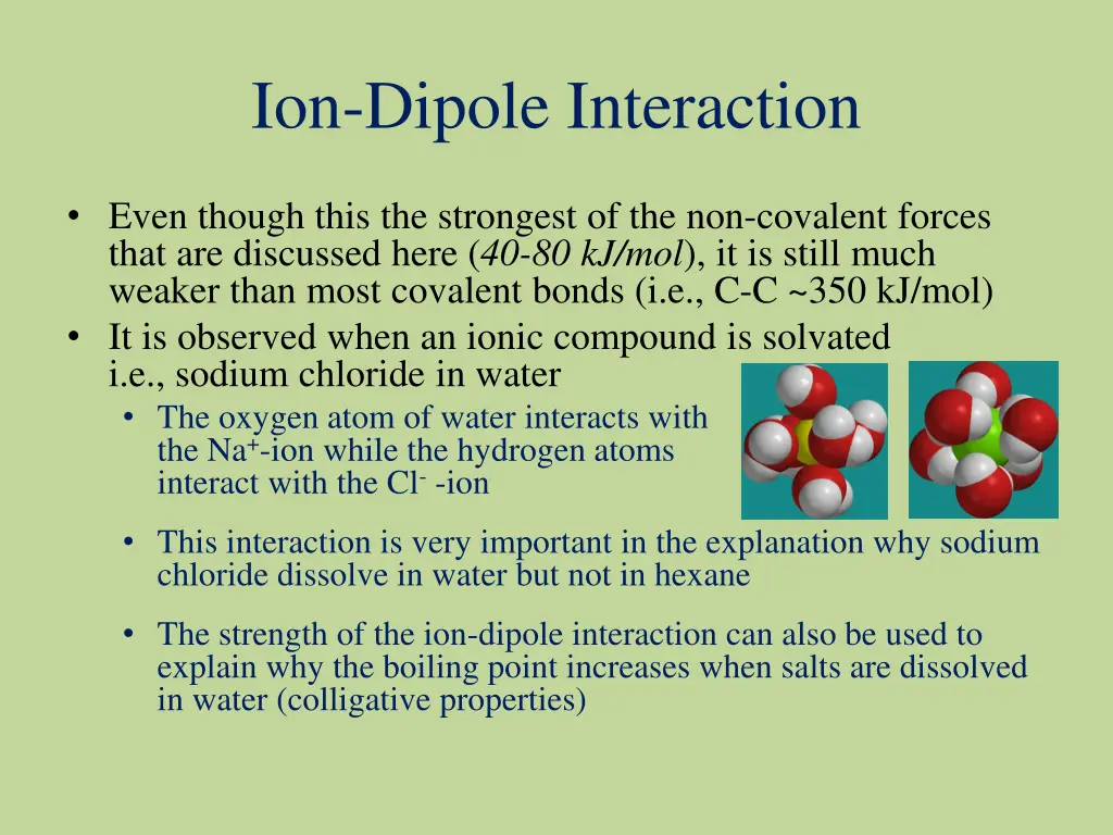 ion dipole interaction