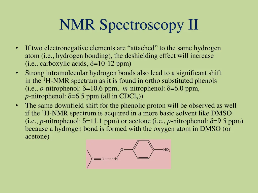 nmr spectroscopy ii
