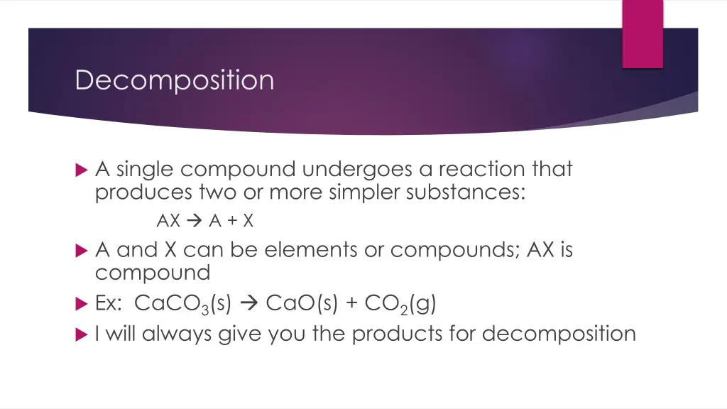 decomposition