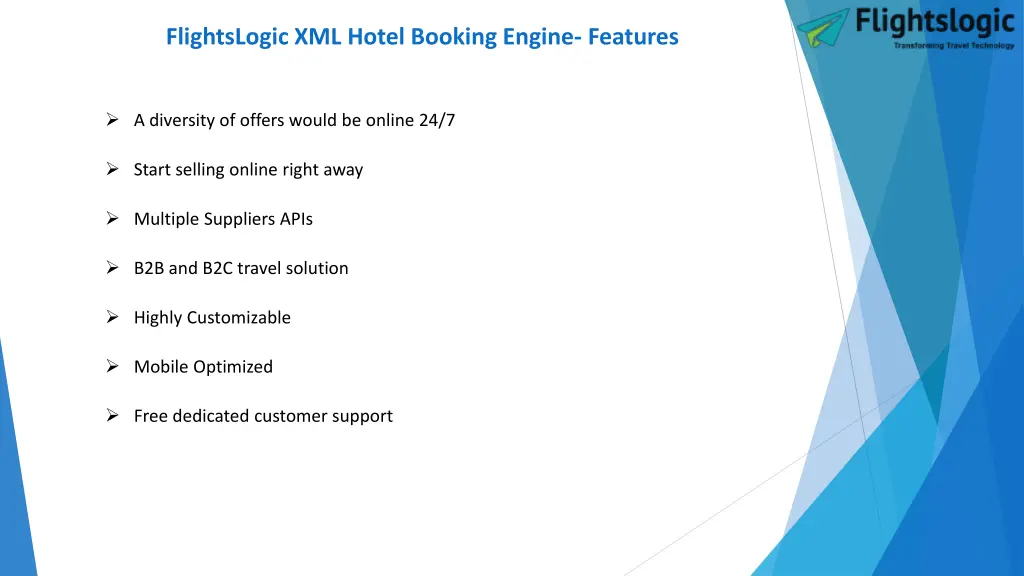 flightslogic xml hotel booking engine features
