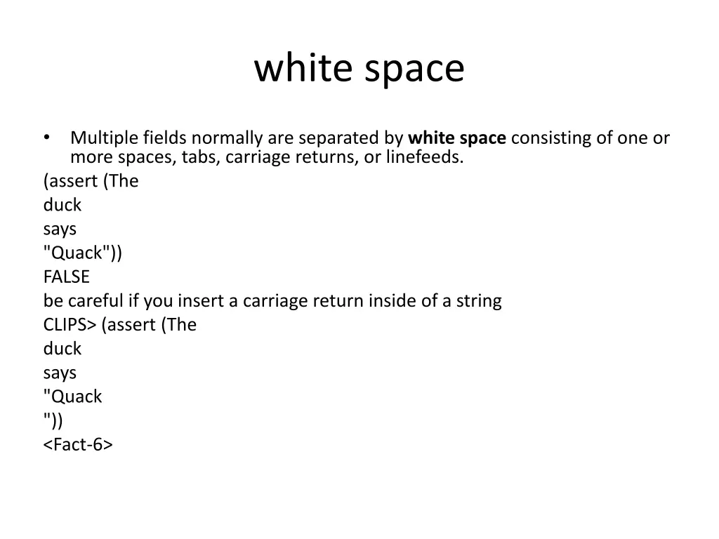 white space