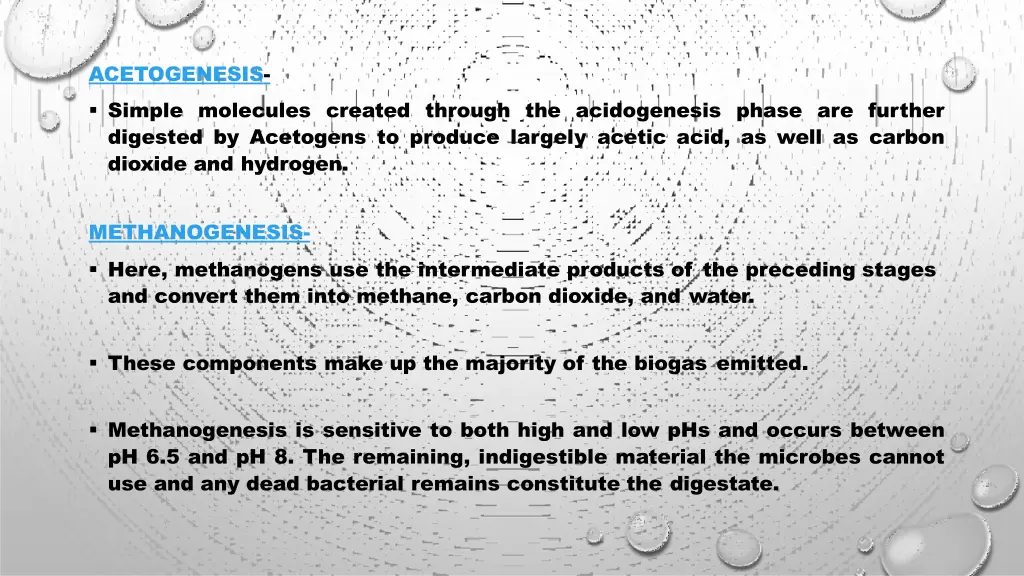 acetogenesis simple molecules created through
