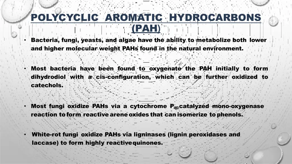 polycyclic aromatic hydrocarbons pah bacteria