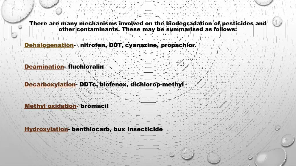 there are many mechanisms involved