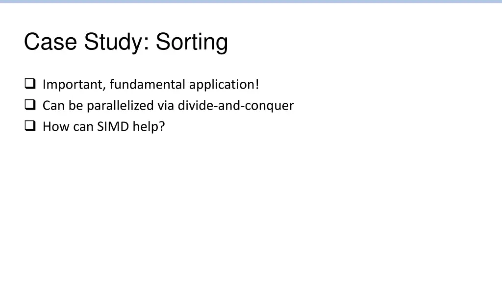 case study sorting