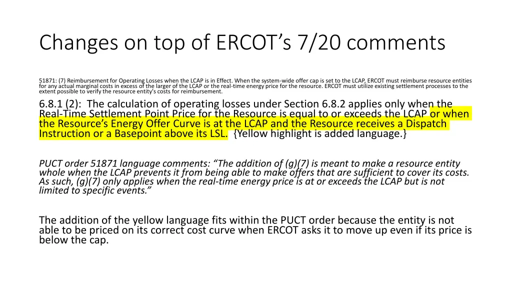 changes on top of ercot s 7 20 comments 2