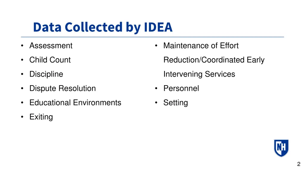 data collected by idea
