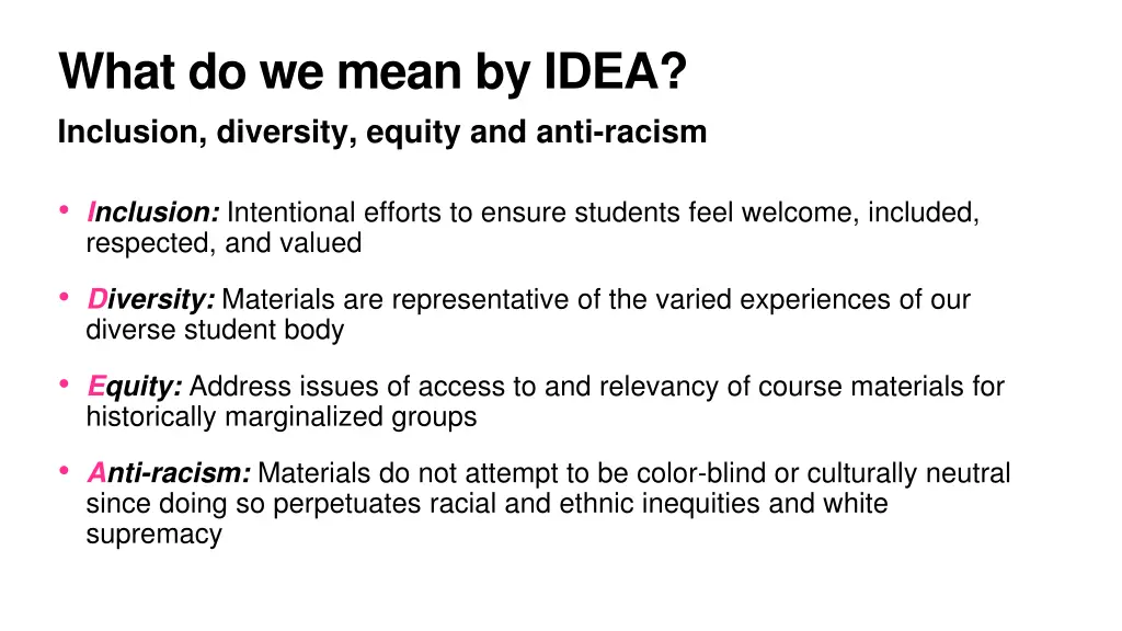 what do we mean by idea inclusion diversity