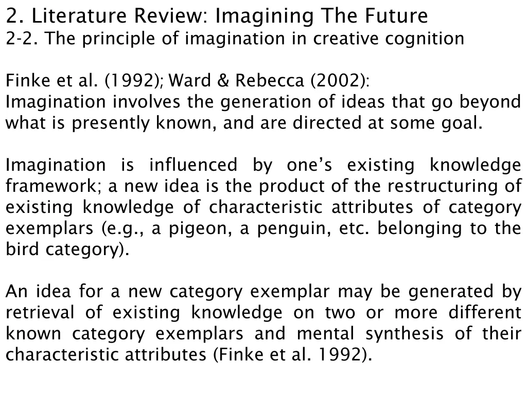 2 literature review imagining the future 4