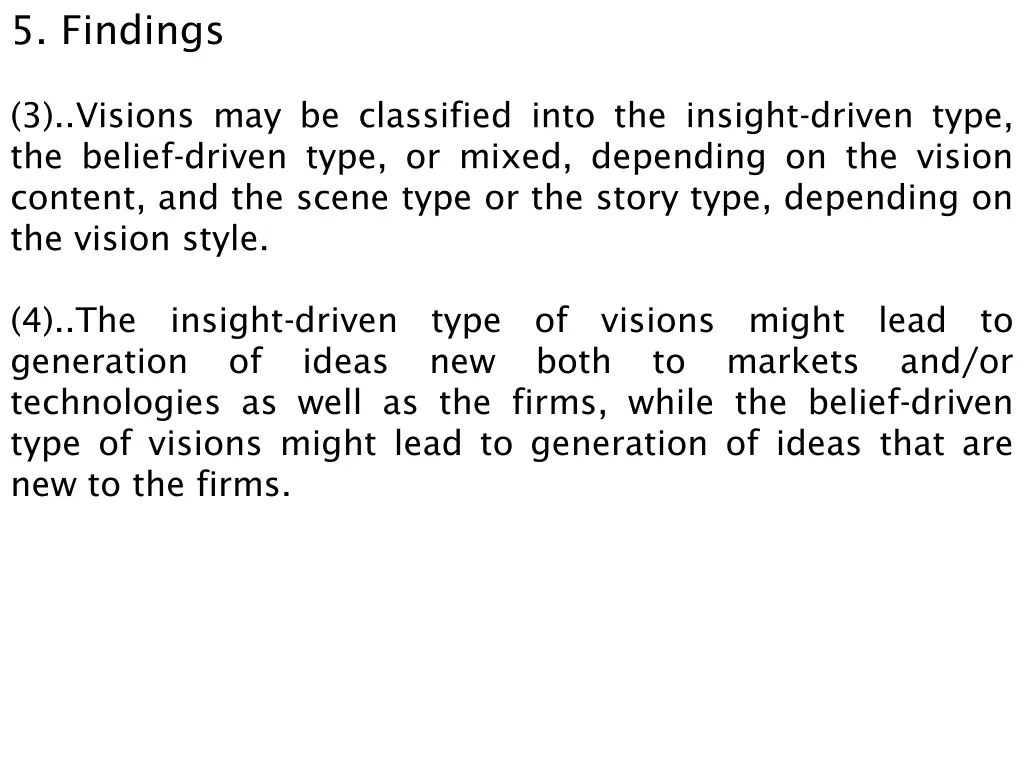5 findings 1