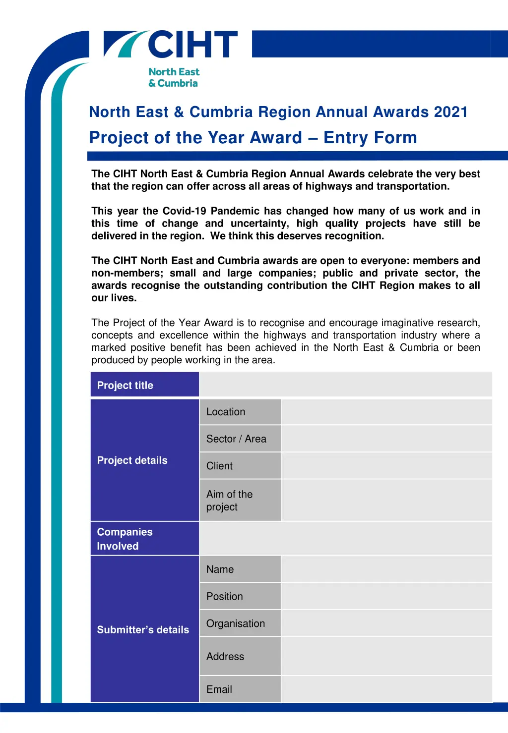 north east cumbria region annual awards 2021