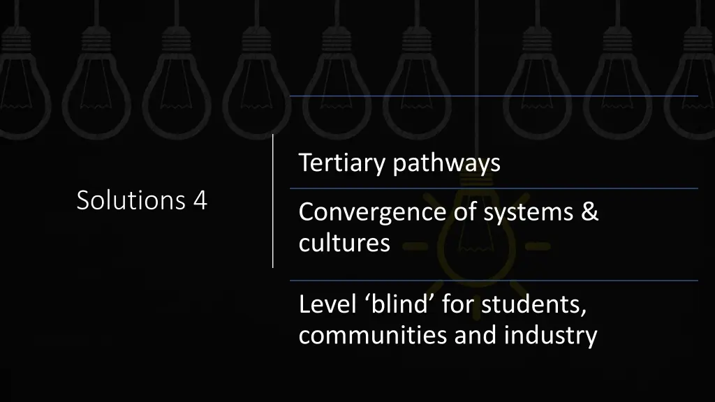 tertiary pathways