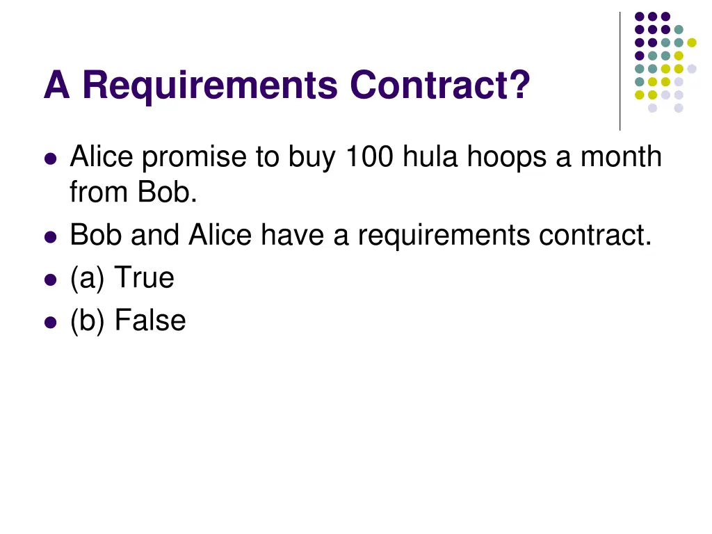a requirements contract 1