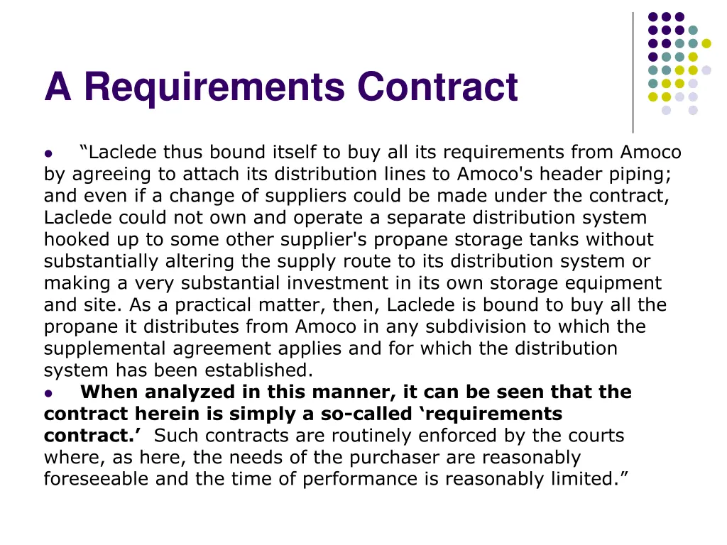 a requirements contract