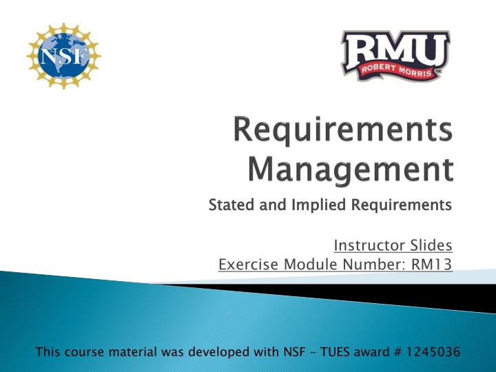 stated and implied requirements
