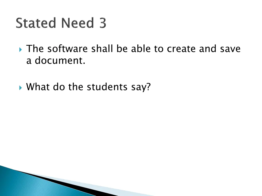 the software shall be able to create and save