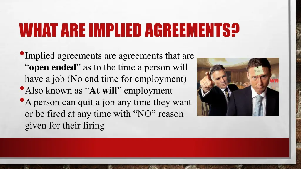 what are implied agreements implied agreements