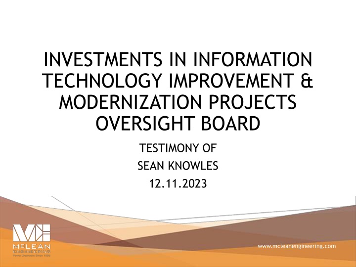 investments in information technology improvement