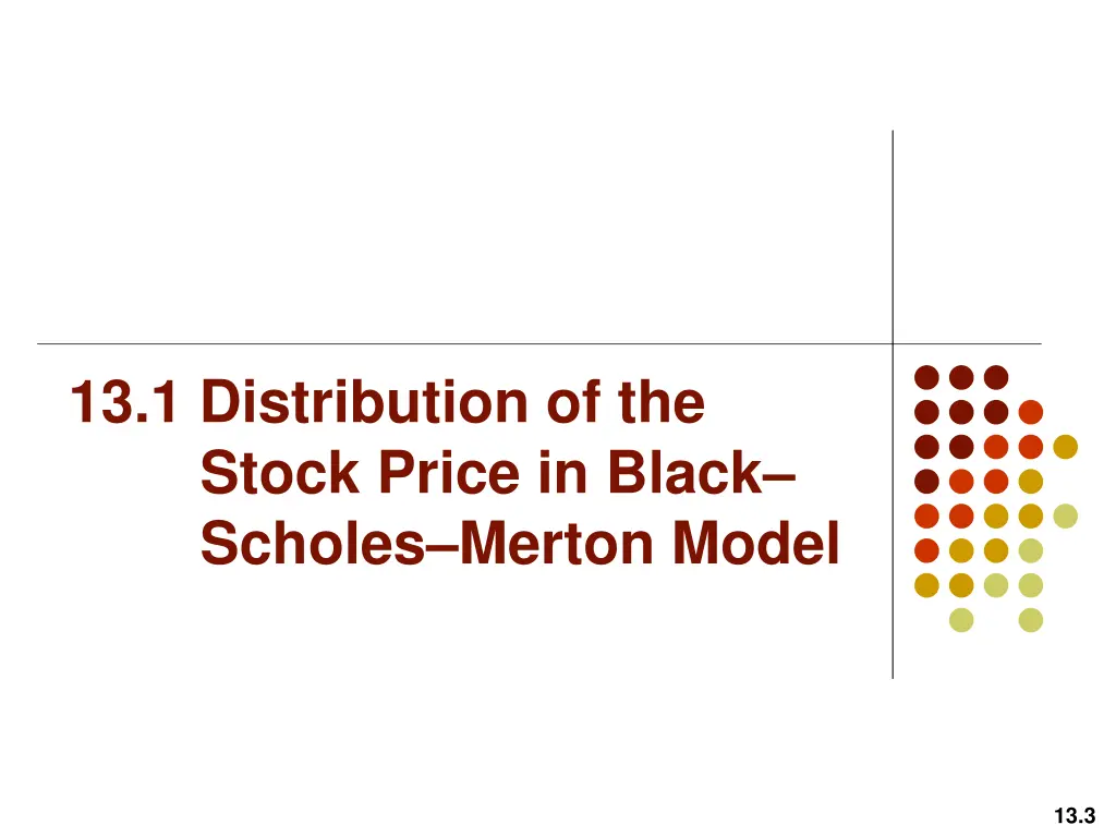 13 1 distribution of the stock price in black