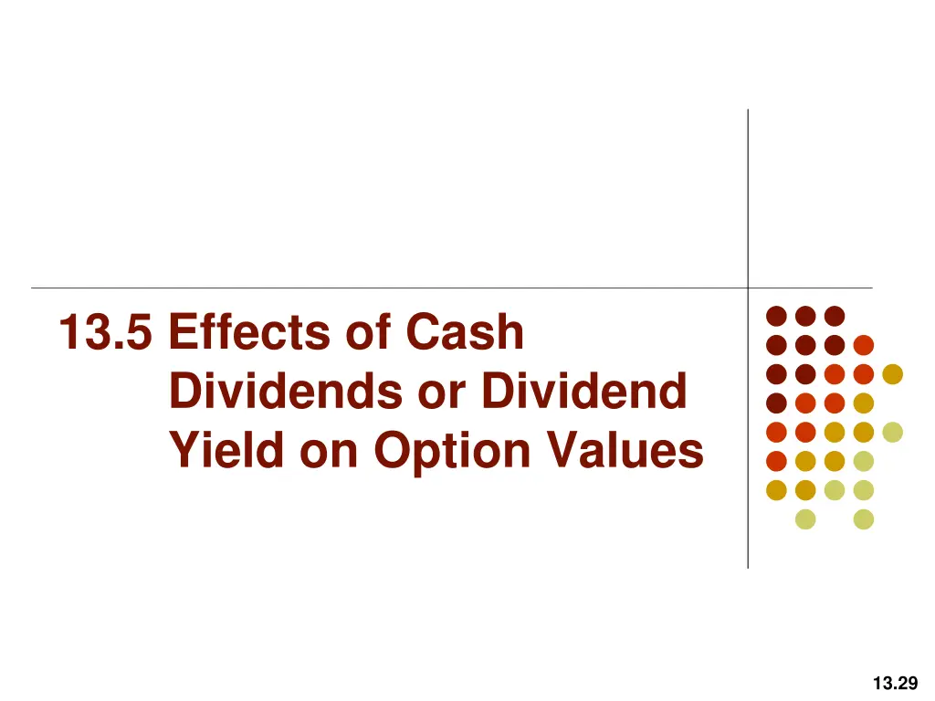13 5 effects of cash dividends or dividend yield