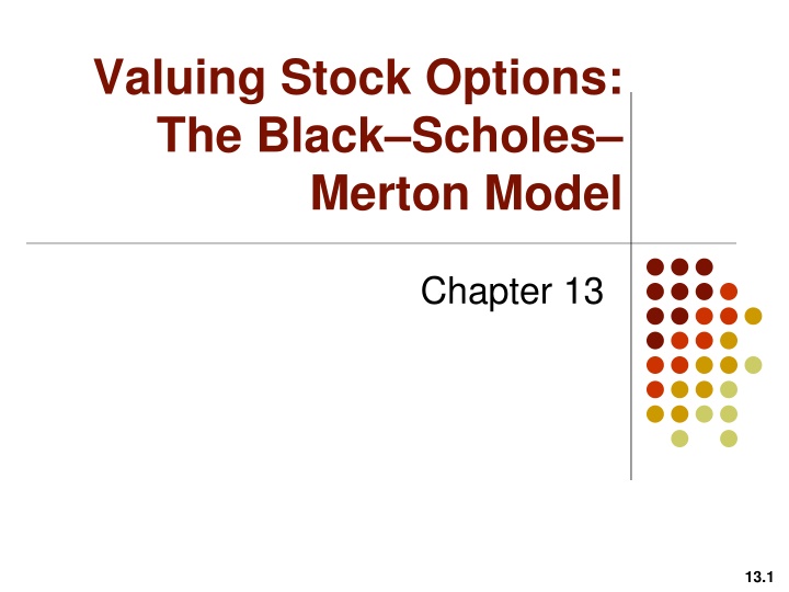 valuing stock options the black scholes merton