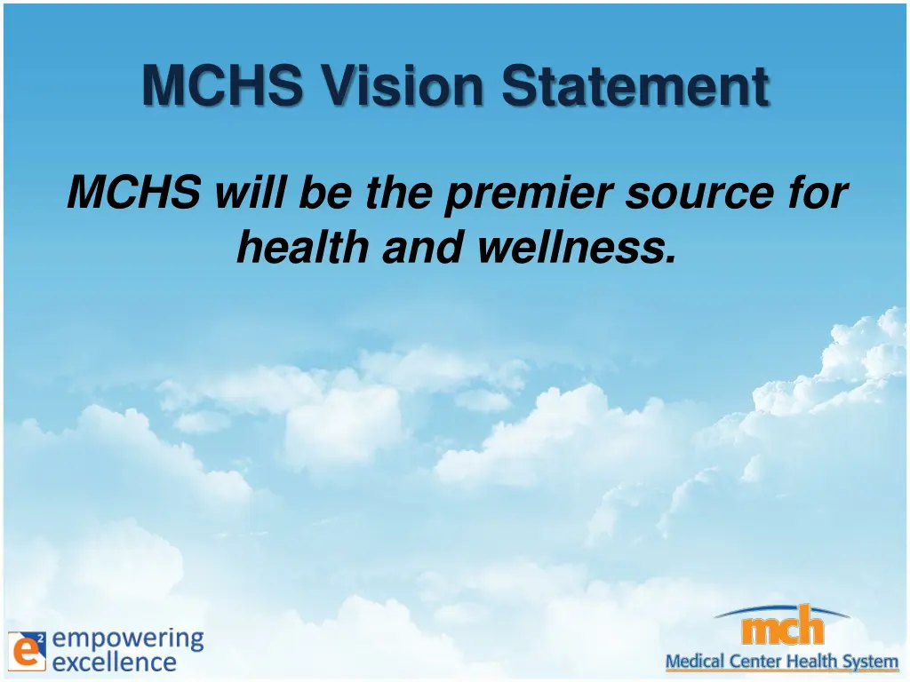 mchs vision statement