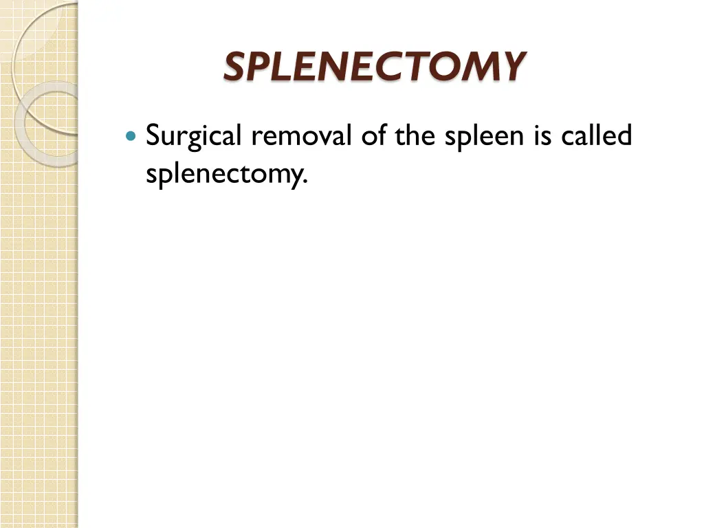 splenectomy